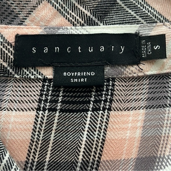Sanctuary Women’s Boyfriend Plaid Shirt - Picture 4 of 11